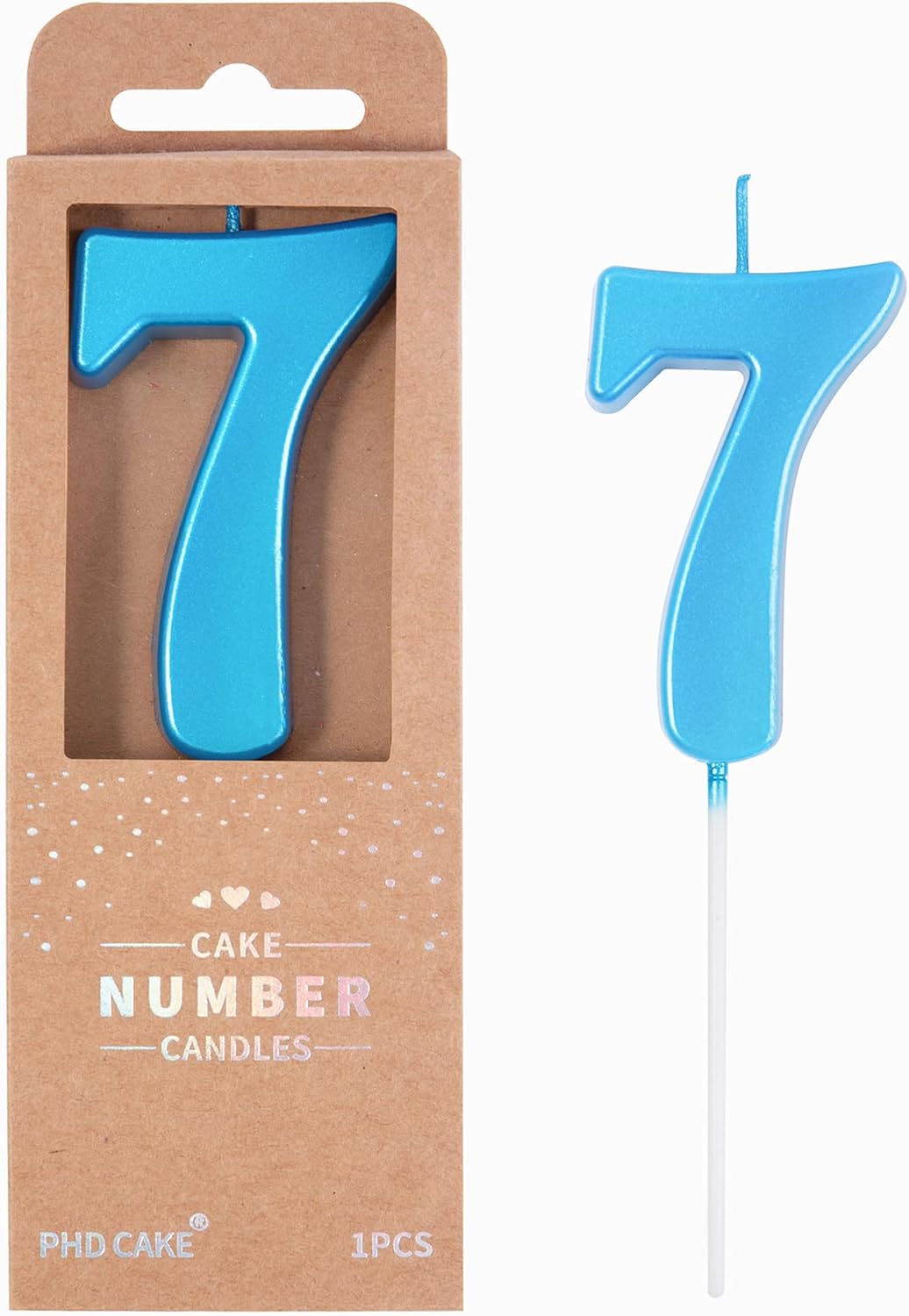 PHD CAKE 2.76 Inch Modern Gold 2 Number Birthday Candles, Gold Number Candles, Cake Number Candles, Party Celebration