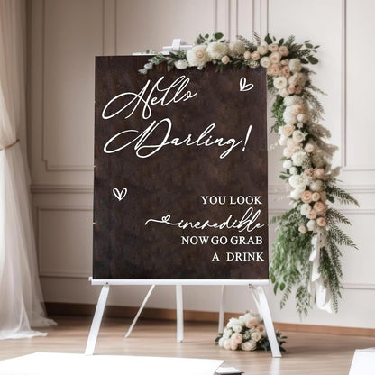 Custom Name Welcome to Our Wedding Signs Personalized Wedding Mirror Decals Selfie Mirror Decal for Wedding Entry Reception Display Golden Date Marriage DIY Vinyl Lettering Welcome Party Decoration