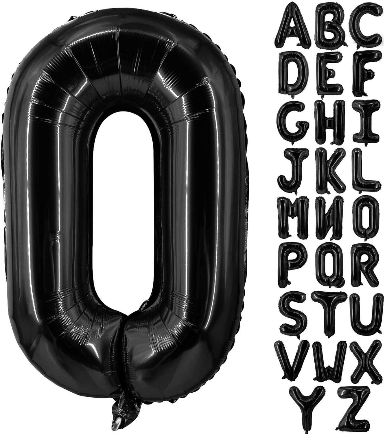 Lovoir 40 Inch Large Black Letter A Balloons Big Size Jumbo Mylar Foil Helium Balloon for Birthday Party Celebration Decorations Alphabet Black A