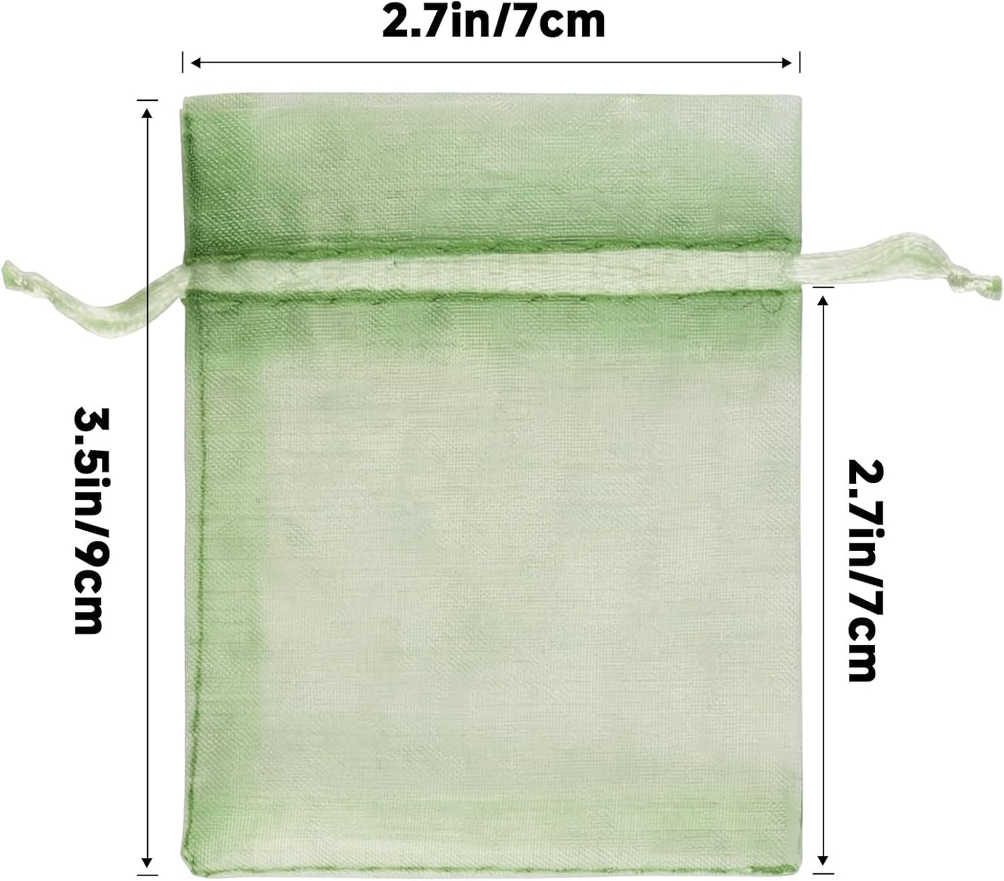 joycraft 50Pcs Organza Bags, 2x3 inch Gift Favor Bags, White Wedding Favor Bags, Jewelry Pouches with Drawstring, Mesh Bags Drawstring for Jewelry, Festival, Makeup, Candy, Desserts