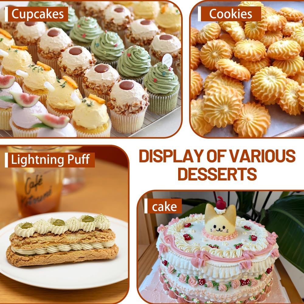 Large Piping Tips Set,9PCS Stainless Steel Unique versatile Large Cake Decorating Tips for Cupcakes,cookies,Cake Decorating