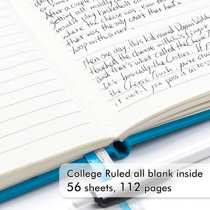 feela 6 Pack Pocket Small Notebooks Bulk, Mini Cute Memo Notepads Hardcover College Ruled Lined Journals with Pen Holder for Women Girls Office School, with 6 Black Pens, 3.5”x 5.5”, A6, Rose Pink