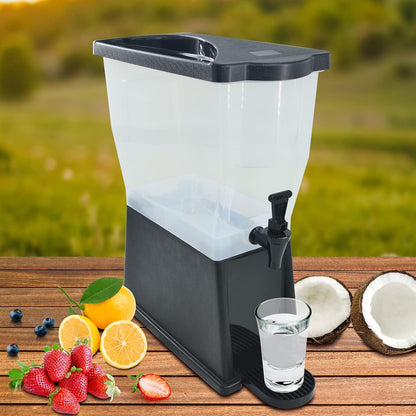 Beverage Dispenser 5 Gallon Drink Dispenser with Spigot, Juice Dispensers for Parties, Black Base