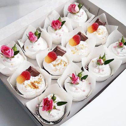 150 Pieces Tulip Cupcake Muffin Liners Paper Baking Cups Greaseproof Cupcake Wrappers for Birthday Wedding Party Baby Showers Catering Restaurants(Pink)