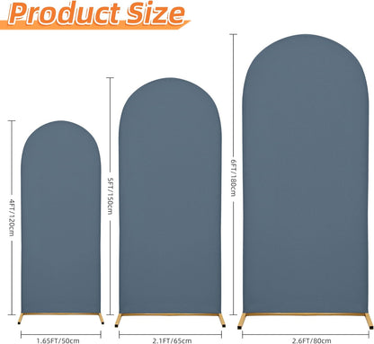 3-Piece Arch Cover Bundle – 7.2FT, 6.6FT & 6FT Stretch Spandex Backdrop Set – Wedding, Birthday & Photo Booth Arch Covers for Every Event