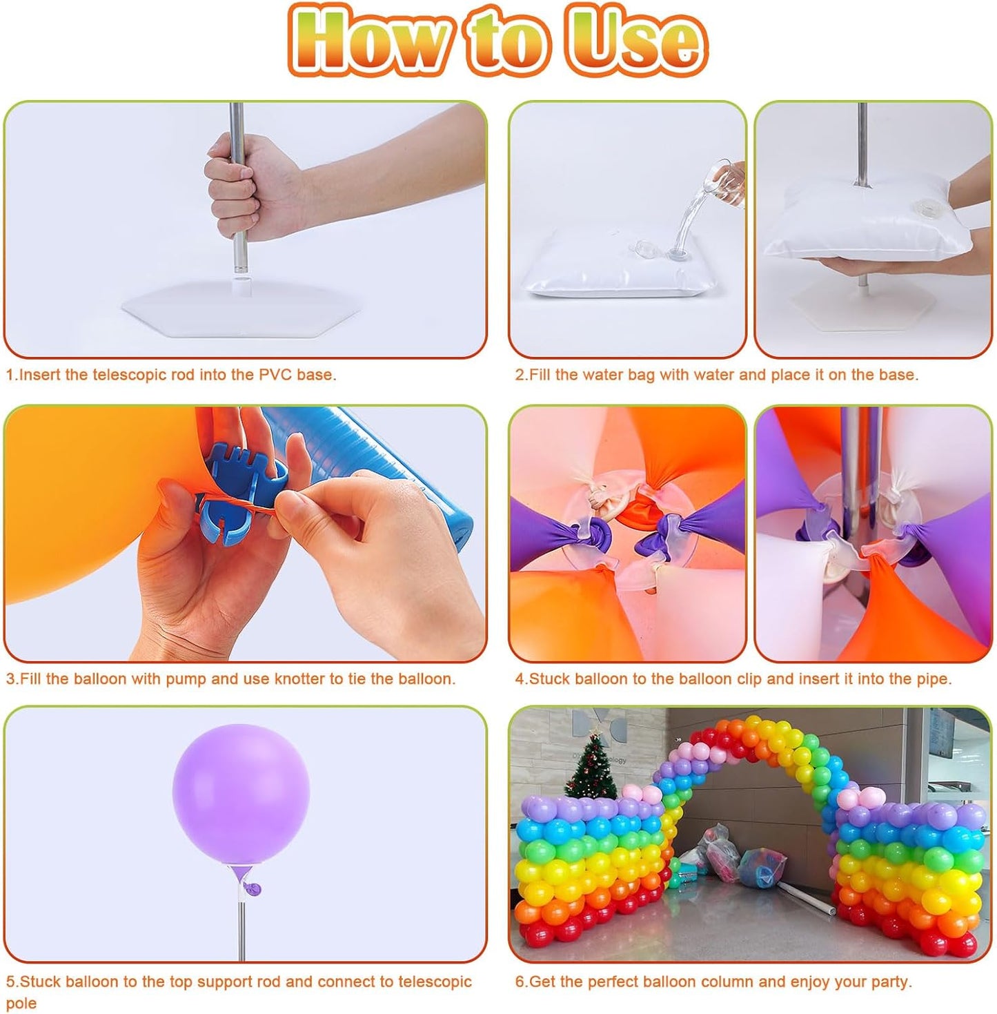 Chamvis Balloon Arch Kit, 9FT Height & 10FT Width Adjustable Balloon Arch Stand Frame Garland Stand: Wedding Baby Shower Birthday Photo Backdrop