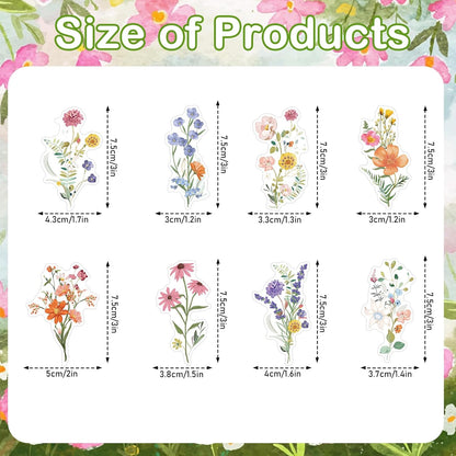 Rngmsi Flower Birthday Cupcake Toppers Decorations, 40PCS Wildflower Baby in Bloom Baby Shower Cake Decorations for Girls Women, Garden Floral Fairy Party Decor