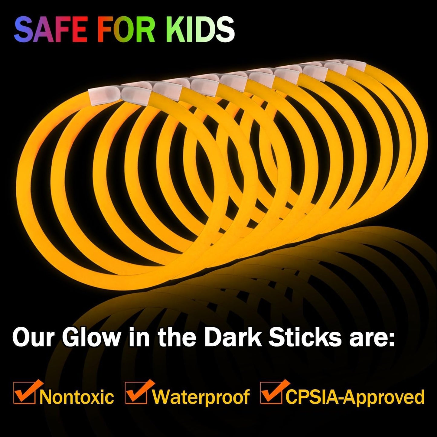 200 Pcs Red Glow Sticks Bracelet Necklaces Bulk Glow in The Dark Party Supplies 8” Light Up Stick with Connectors for Christmas Valentine's Day Easter 4th of July Party Favors Birthday Carnival