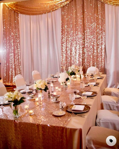 Poise3EHome Black Sequin Backdrop Curtains, 2 Panels 2FTx8FT Glitter Photo Booth Backdrop for Halloween Birthday Bachelorette Wednesday Twilight Party Decorations
