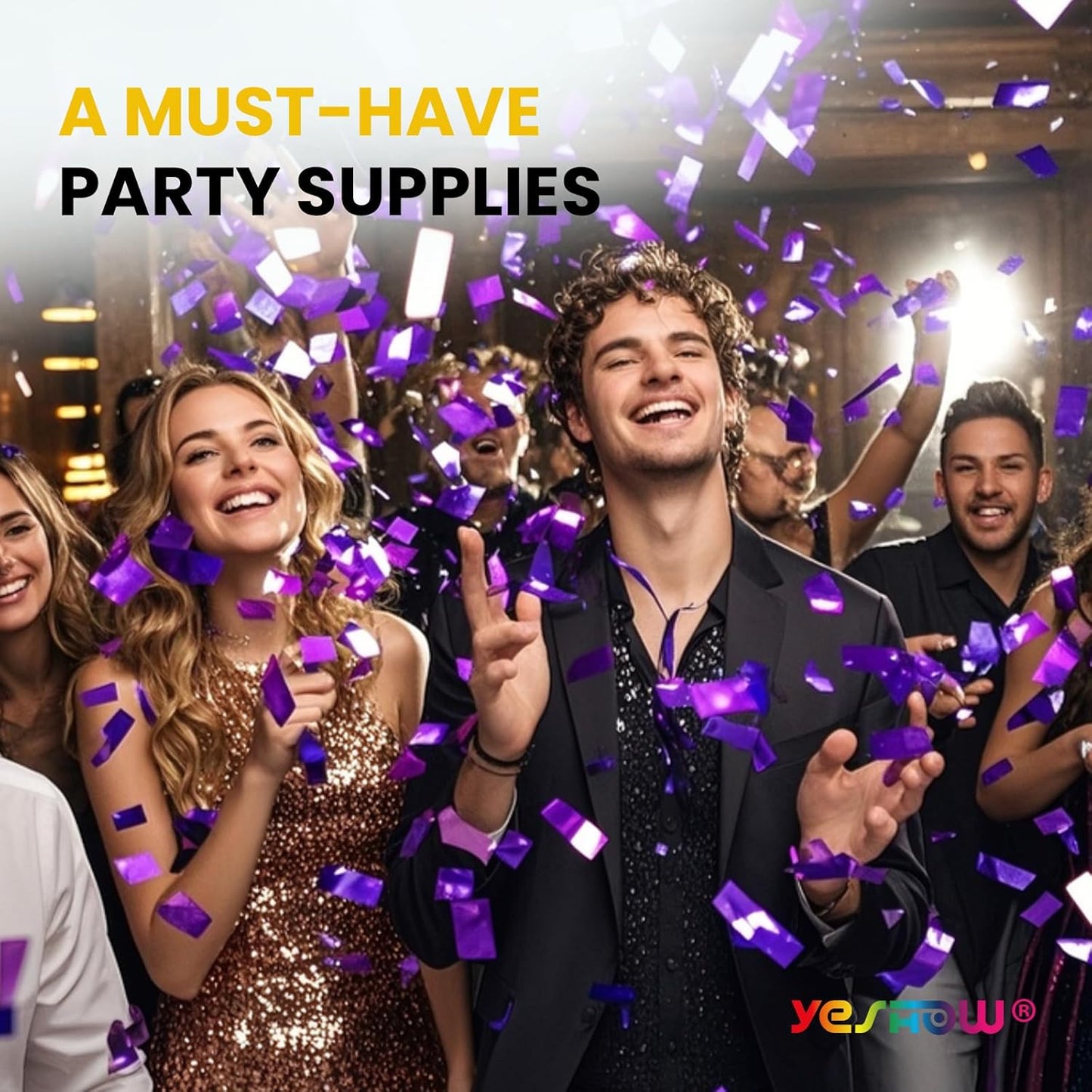 Confetti Cannon Party Poppers Gold,(6 pack) YESHOW Confetti Shooters Blaster for Birthday Graduation Wedding Christmas New Year’s Eve and Valentine's Day Any Celebrations
