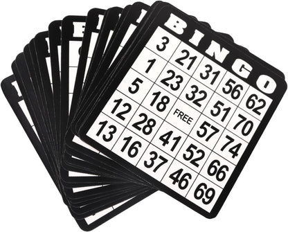 GSE Games & Sports Expert 100-Pack Multi-Color Bingo Game Cards with Easy Read Numbers, Reusable Paper Bingo Sheets for Large Groups, Family/Friend Parties
