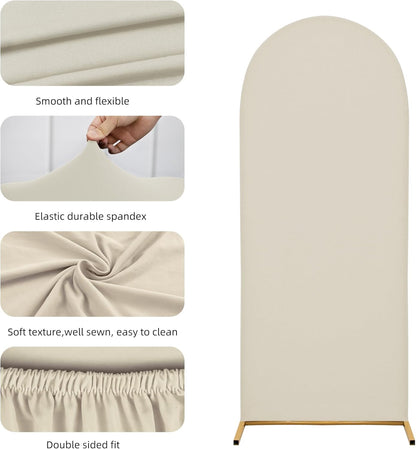 3-Piece Arch Cover Bundle – 7.2FT, 6.6FT & 6FT Stretch Spandex Backdrop Set – Wedding, Birthday & Photo Booth Arch Covers for Every Event