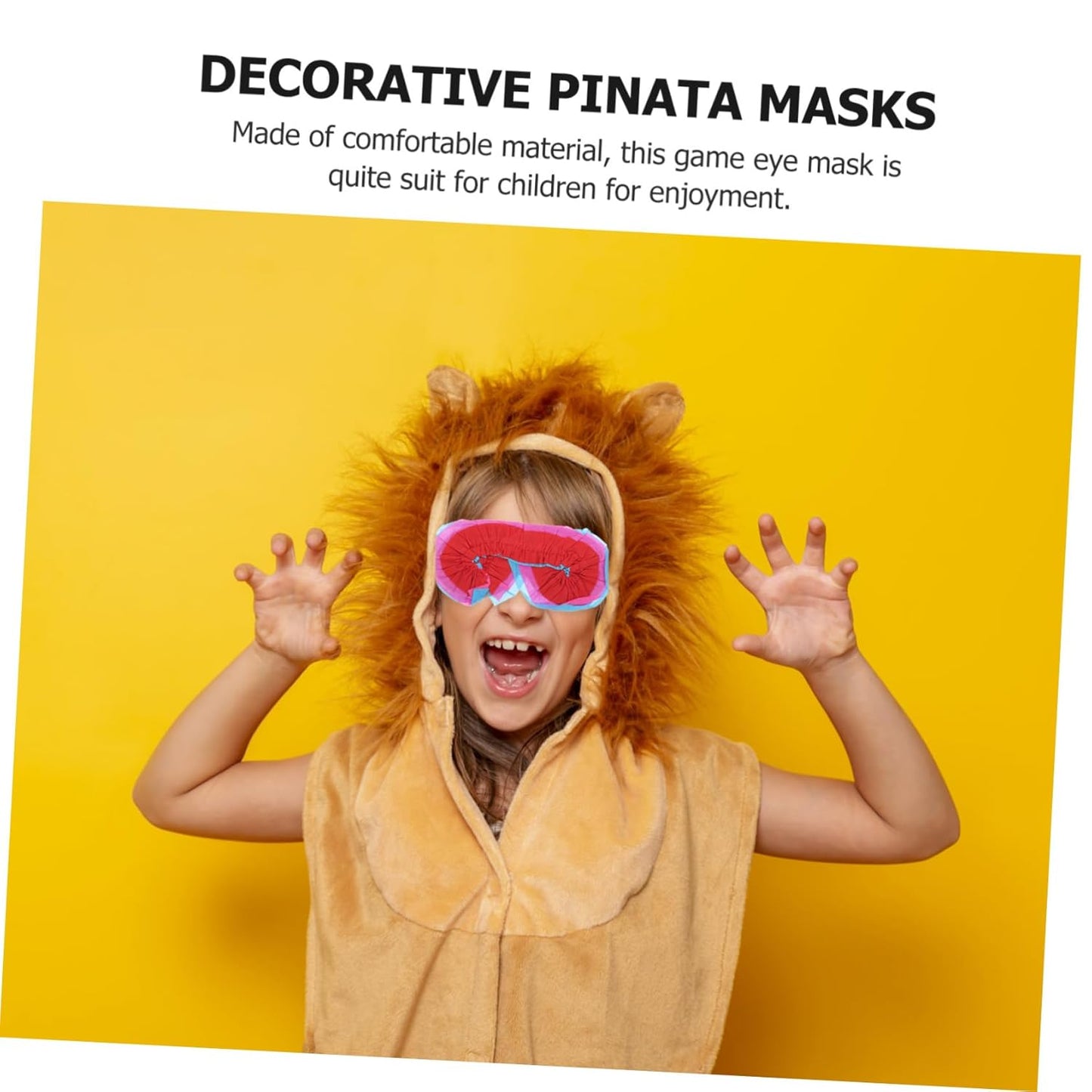minkissy 2pcs Pinata Eye Masks Fun Party Props for Birthday and Fiesta Games Lightweight Blindfolds for Pinata Activities for Celebrations
