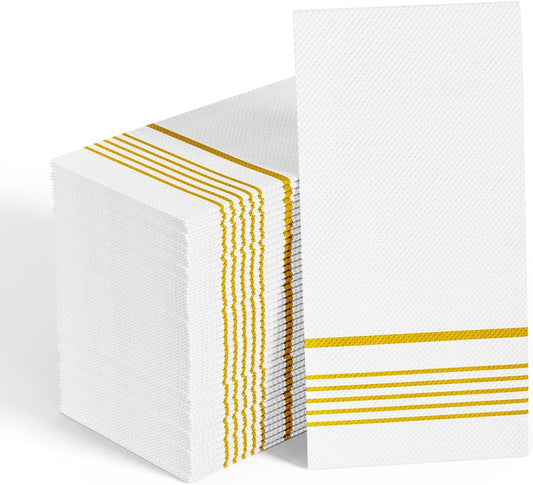 200 Pack Paper Dinner Napkins, Absorbent Paper Napkins, Premium Quality Guest Towels, 2-Ply Disposable Hand Towels for Thanksgiving, Kitchen, Events, Parties or Events