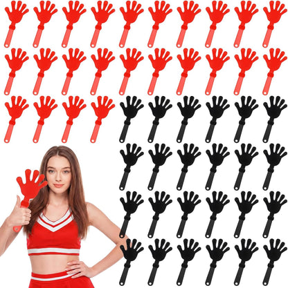 Junkin 48 Pcs Hand Clappers Bulk 7. 5 x 3. 5 Inches Noise Makers Party Favors Clapping Noise Maker Clacker for Birthdays Game Prizes Rewards Football Sporting Events Cheers Supplies (Black,White)