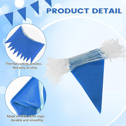 Hahafelt 100 Feet Pennant Banners Flags 75 Solid String Triangle Flags for Grand Opening, Carnival Theme Birthday Party Decoration Outdoor Events Classroom Decoration(Pink)