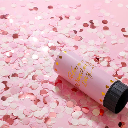 White Confetti Cannon, 6 Pack Mini Party Poppers Shooters Party Confetti Cannon Biodegradable Confetti for Wedding Kids Birthday Wedding Party Supplies