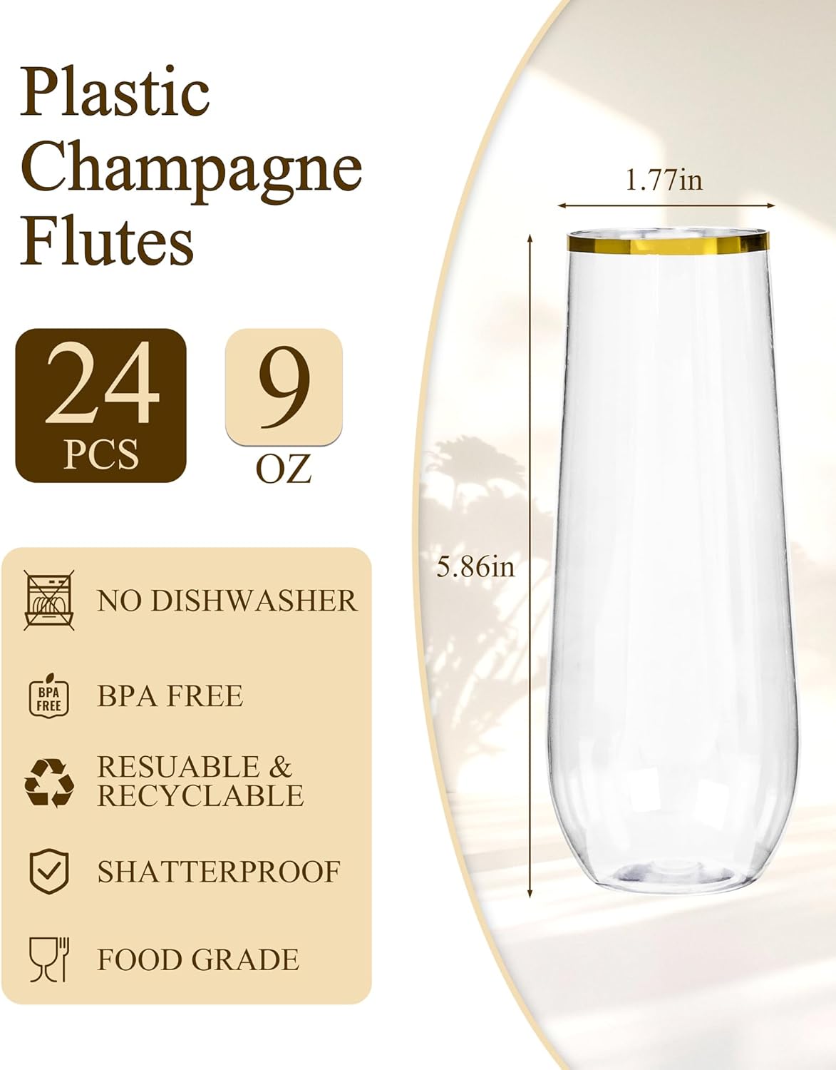 Ciaell 30 Pack Pink Plastic Ribbed Wine Glasses, 12 OZ Origami Stemless Disposable Wine Champagne Whiskey Glasses Unbreakable Clear Plastic Cocktail Glasses, Wine Cups for Party Wedding