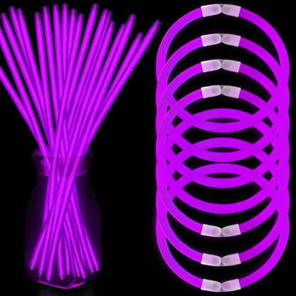 200 Pcs Red Glow Sticks Bracelet Necklaces Bulk Glow in The Dark Party Supplies 8” Light Up Stick with Connectors for Christmas Valentine's Day Easter 4th of July Party Favors Birthday Carnival
