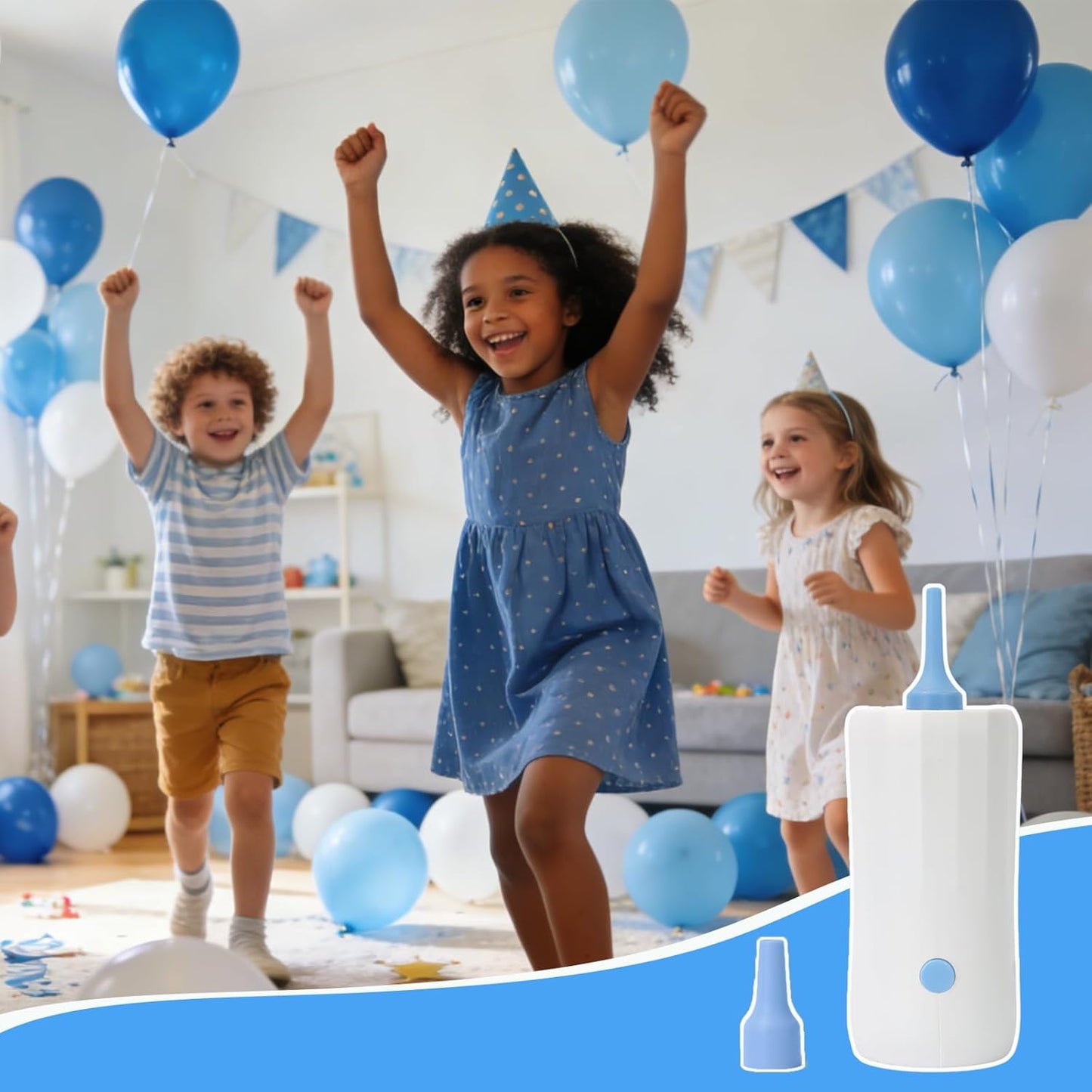 Ball Pump Balloon Pumps Electric, Balloon Pump Portable Long Animal Balloon Pump, Electric Blower Machine Inflator Basketball Pump 260 Balloon Pump for Party/Wedding/Birthday Decorations