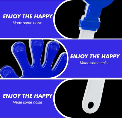 48 Pack Hand Clappers 7.5 Inch Noisemakers Bulk for Team Sports School Events Party Favors(Blue and White)