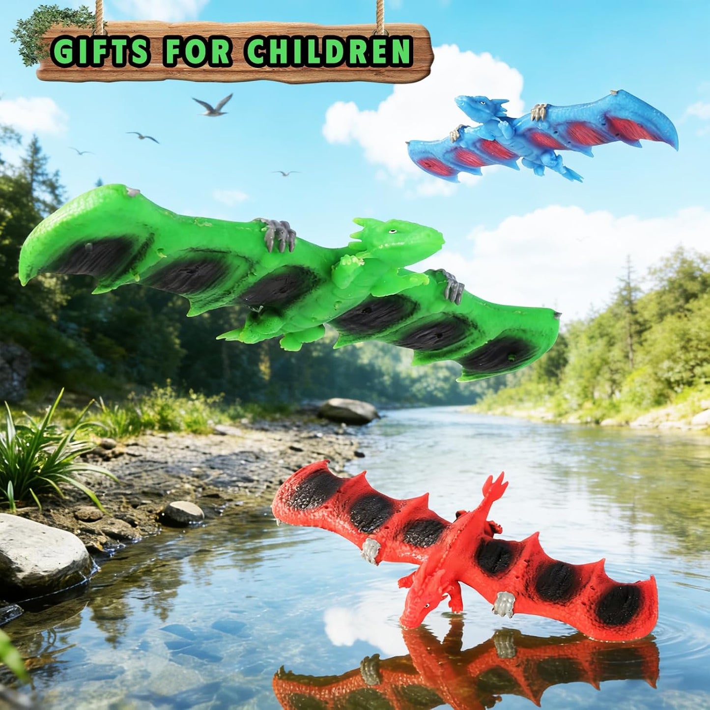 Dinosaur Slap Bracelets，Animals Slap Bracelets for Kids Girls Boys Easter Birthday Party Favors 3PCS