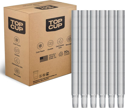 Top Cup – 16 Ounce, 30 Count, Reusable Aluminum Party Cups | Cold-Holding, Recyclable, Made in USA