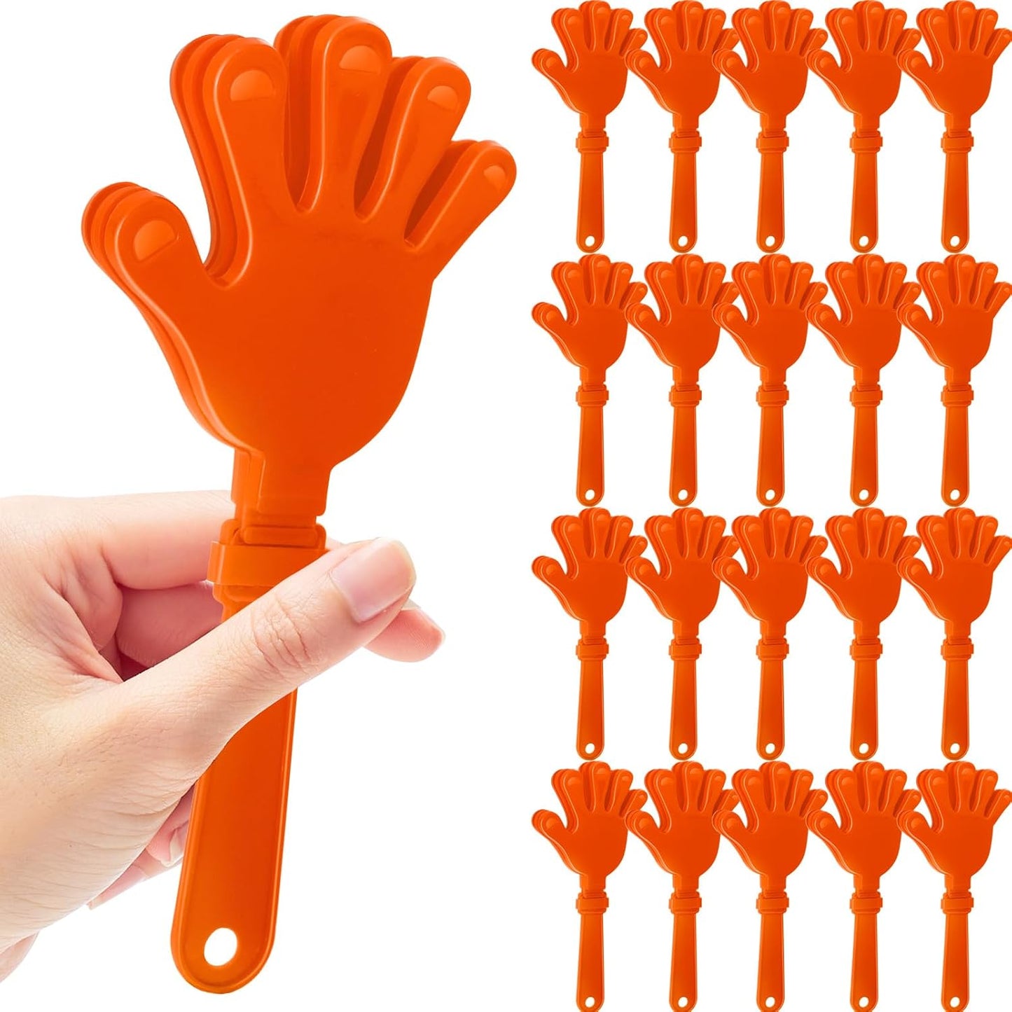 20 Pcs Hand Clappers Noisemakers 7.5 Inch Clappers Noisemakers Plastic Hand Clappers for Birthdays Game Football Sporting Events Cheers Supplies Dance Basketball Football Noisemakers(Purple)