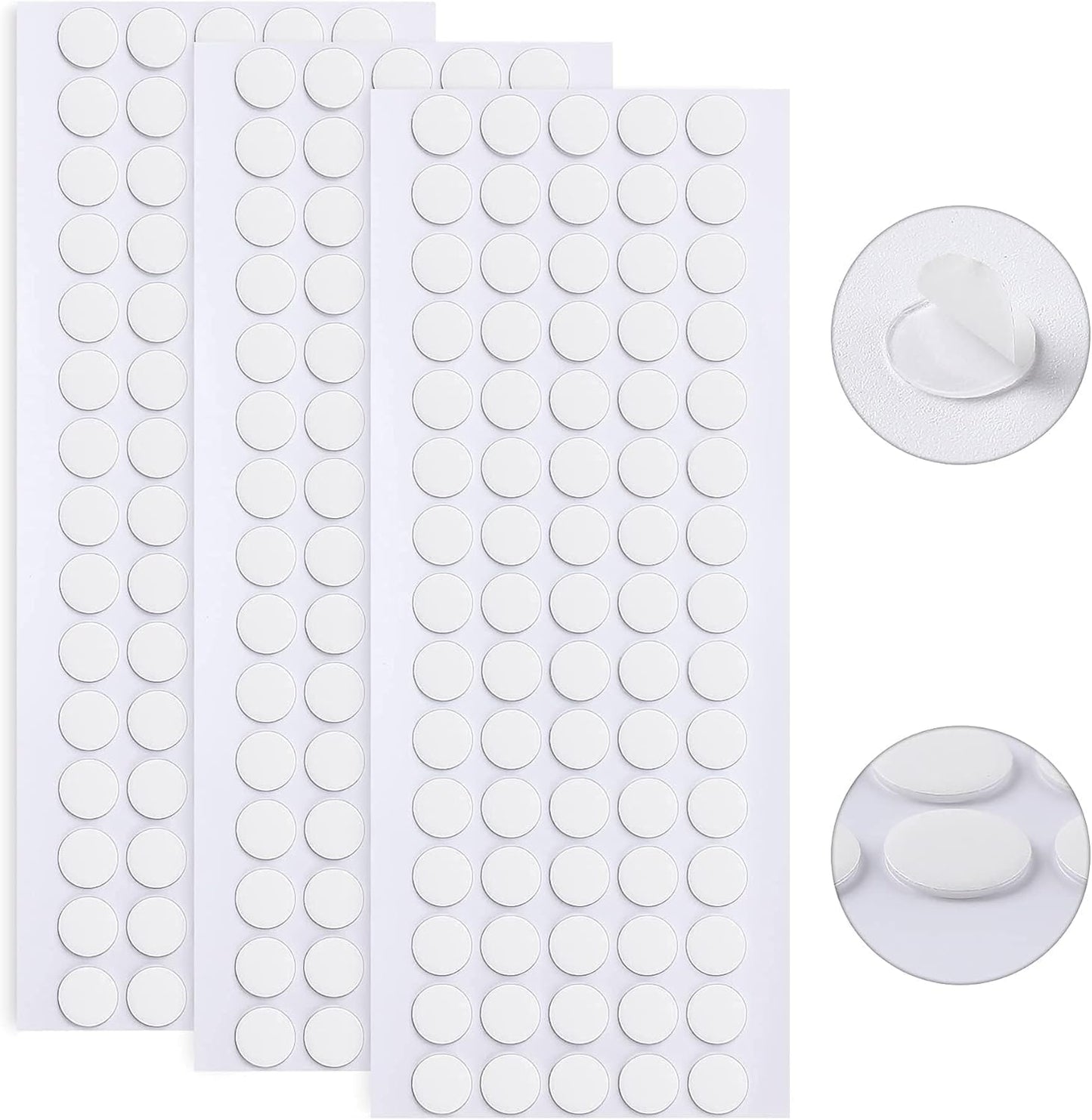 JANYUN 140 Pieces Adhesive Dots,Removable Round Putty Clear Tack No Trace Small Tape Stickers for Wall Hanging Festival Poster Office Party Decoration Picture Crafts