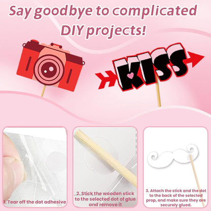 47 PCS St Patrick's Day Photo Booth Props Kit - Funny Couple Handheld Frames & Selfie Decorations for Party (34 Props, 12 Tattoos & Handheld Frame