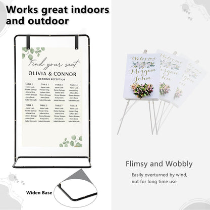 Wedding Welcome Sign Stand, 69" Wedding Sign Holder for Seating Charts ,Welcome to Our Wedding Sign Stand for Event Decor,Welcome Sign Stand for Party to Welcome Guests