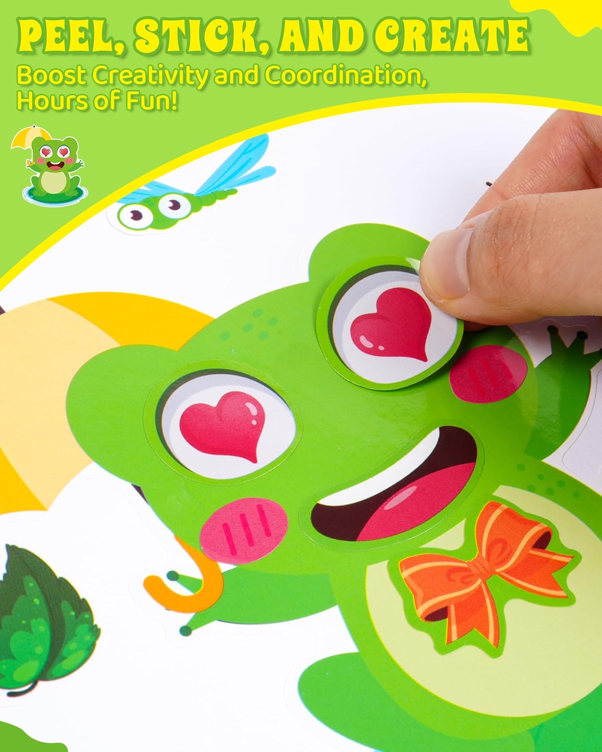 Aowplc 36 Pcs Make-A-Face Sticker Sheets Kids Party Favors Mix and Match Stickers with Dinosaurs, Mermaids, Unicorns, Horses, Farm & Sea Animals for Parties, Birthdays, Classroom Activities & Crafts