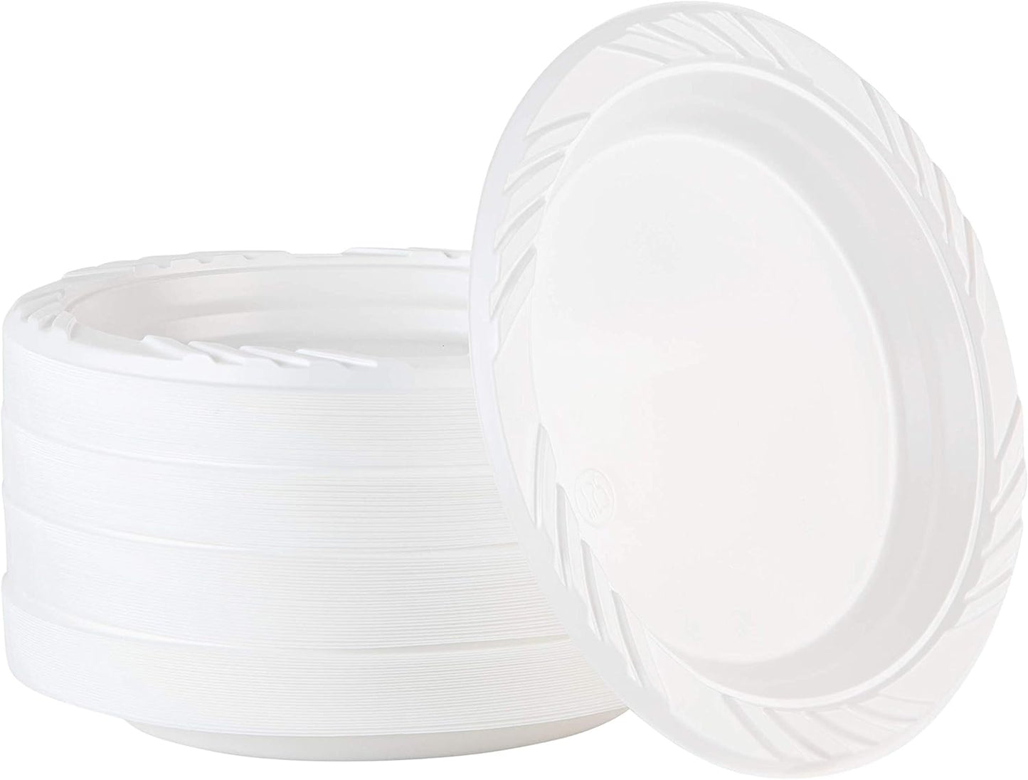 100 Count Disposable 12 ounce White Plastic Soup Bowls