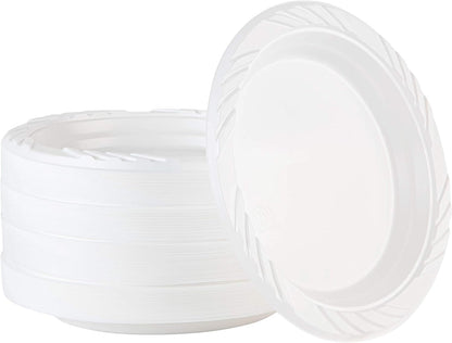 100 Count Disposable 12 ounce White Plastic Soup Bowls