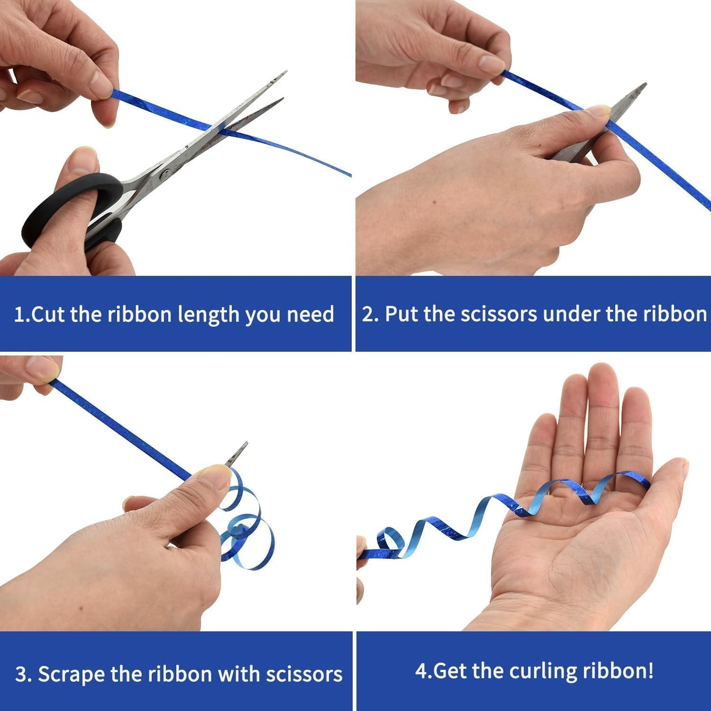 BEISHIDA 500 Yards Red Ribbon Crimped Curling, Balloon String Shiny Metallic Roll for Gift Wrapping Ribbon for Birthday Valentines Day Wedding Mother's Day Party Decorations