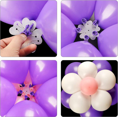 Balloon Clips(120 pcs), Tinabless Balloon Connectors for Decor Balloons Arch, Balloons Column Stand and Flowers - Birthday, Wedding, Baby Shower Party Decorations