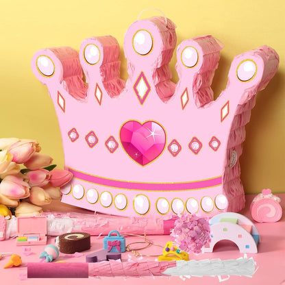 Threan Princess Piñata Fairy Party Decorations Pink Ballet Piñata Ballerina, Birthday Game Set Party Supplies for Girl Princess Theme Baby Shower Butterfly Birthday Supplies Decoration(Fairy)