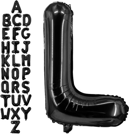 40 Inch Black Letter A Balloons, DIY Phrase Foil Alphabet Letter A Balloons DIY Word A Banner for Birthday Anniversary Celebration Graduation Party Supplies Decoration