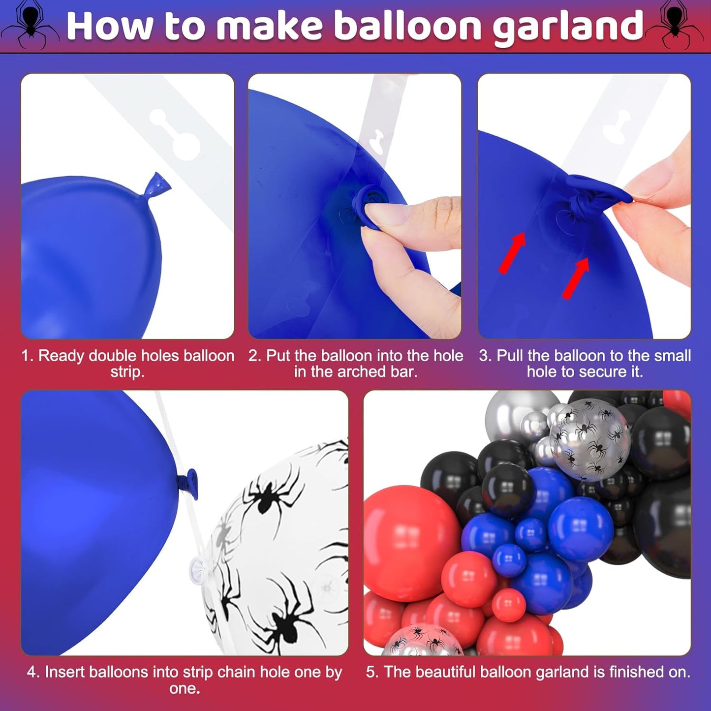 Amandir 153pcs Purple Blue Pink Balloon Garland Arch Kit, Different Sizes 18 12 10 5 inch Teal Yellow Latex Metallic Confetti Balloons for Magic Birthday Engagement Party Decoration