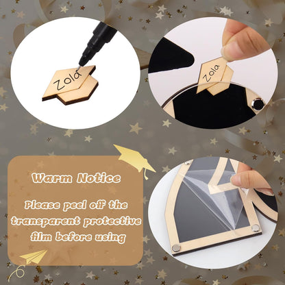 2026 Graduation Guest Book Alternative, Black Happy Graduation Party Decorations, Class of 2026 Congrats Graduates Signature Guestbook Gifts for College High School Students Friends Men Women