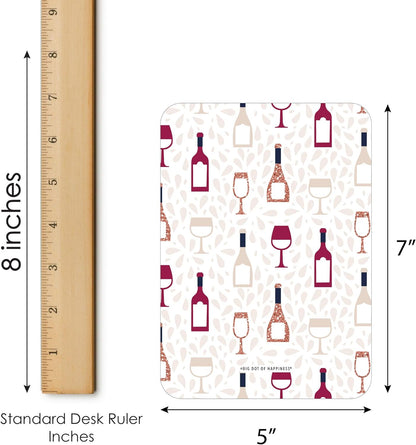 Big Dot of Happiness But First, Wine - Bingo Cards and Markers - Wine Tasting Party Bingo Game - Set of 18