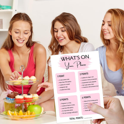 Birthday Party Game - Selfie Scavenger Hunt, Girl Birthday Party Activity Favor, Set of 20 Games Cards, Birthday Supplies, Activity Decorations -B07