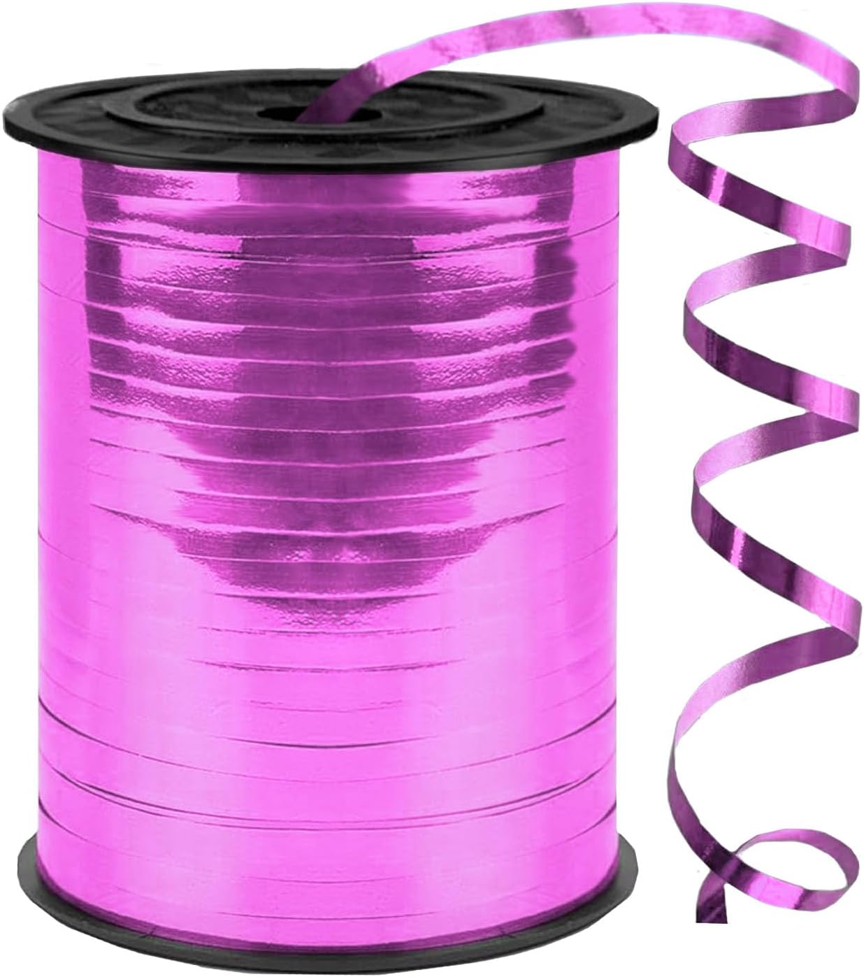 500 Yards Curling Ribbon,1/5 Inch Shiny Black Ribbon,Balloon String, Party Decoration,Ribbons for Florist Flower Bows for Graduation Supplies