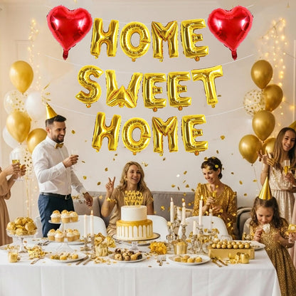 TONIFUL 16 Inch Cream White HOME SWEET HOME Letter Balloon,Decoraction for Housewarming, New Home Parties and Homecoming Celebrations,Ivory White Balloon Banner for Welcome Sign and Party Supplies