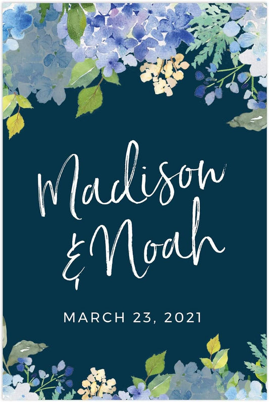 Andaz Press Personalized Extra Large Wedding Easel Board Party Sign, 12x18-inch, Peach Coral Floral Flowers Roses on White, Your Text Here, 1-Pack, Custom - Colors A