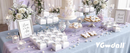 VGOODALL 50PCS Party Favor Boxes, 2.4" x 2.4" x 1.8" 3D Butterfly Candy Boxes White Baby Shower Favors for Wedding Birthday Party Gift