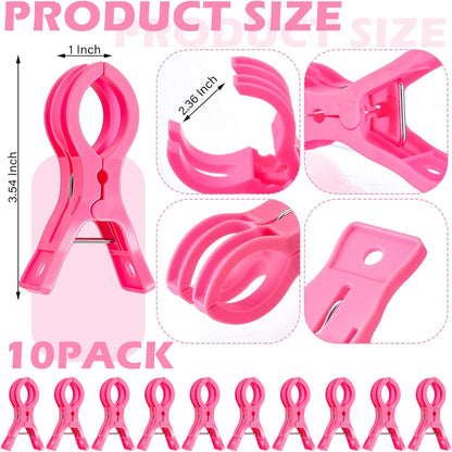 LemonRoad 10 Pack Large Balloon Arch Clips Plastic Transparent Backdrop Spring Clamps 3.5 Inch Heavy Duty Clip for Balloon Arch Kit Birthday Decoration Crafts Woodworking Photography Studios (Clear)