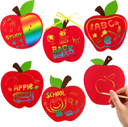 JULMELON 36 PCS Ocean Crafts, Rainbow Scratch Art Under The Sea Party Favors DIY Magic Color Summer Ocean Animals Scratch Cards for Summer Party Favors School Activities