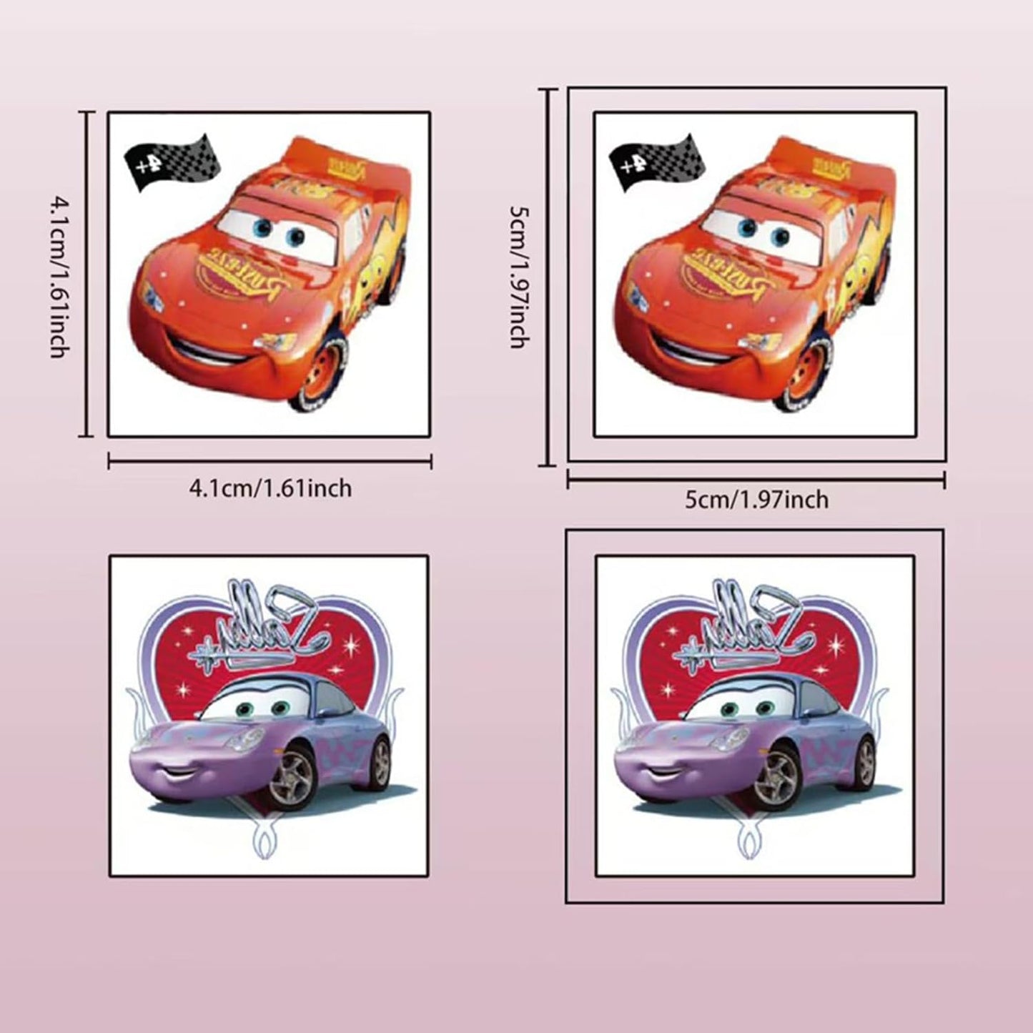 20Sheets Movie Cars Temporary Tattoos Birthday Themed Party Supplies Decoration Favors Cartoon Cute Sticker for Kids Boys Home Activity Class Prizes Carnival Christmas Rewards (grey)