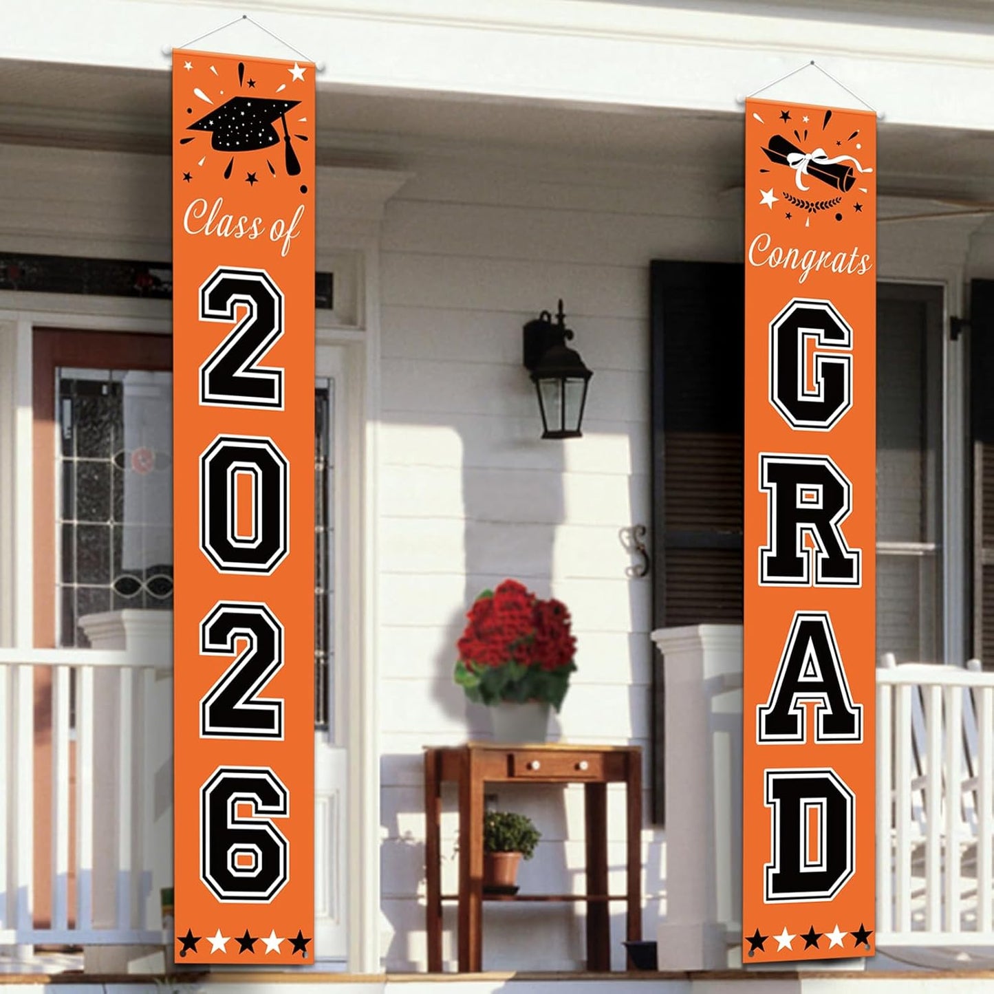 DAZONGE 2026 Graduation Decorations Blue, Congrats Grad Porch Banner for Any Schools or Grades 2026 Graduation Party Decorations